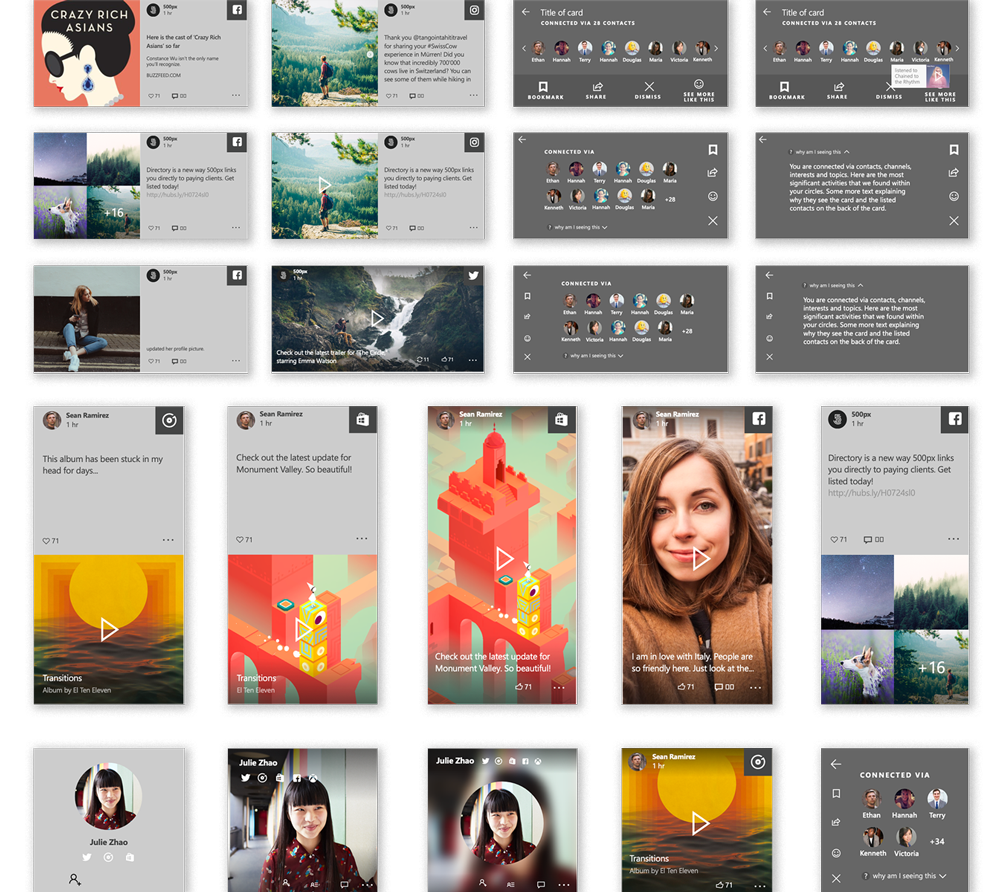 Microsoft rehearsal and identity screens